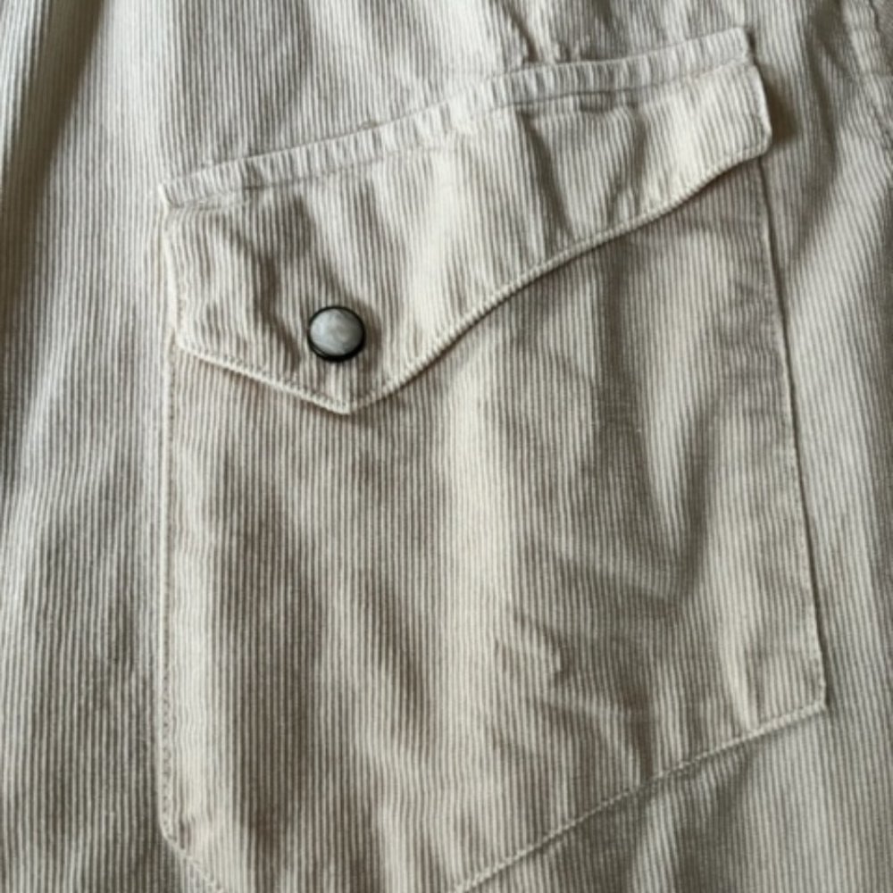 Taylor Stitch "Western Shirt" - Natural Pincord Corduroy - Mens Size XL/44 - Picture 3 of 9